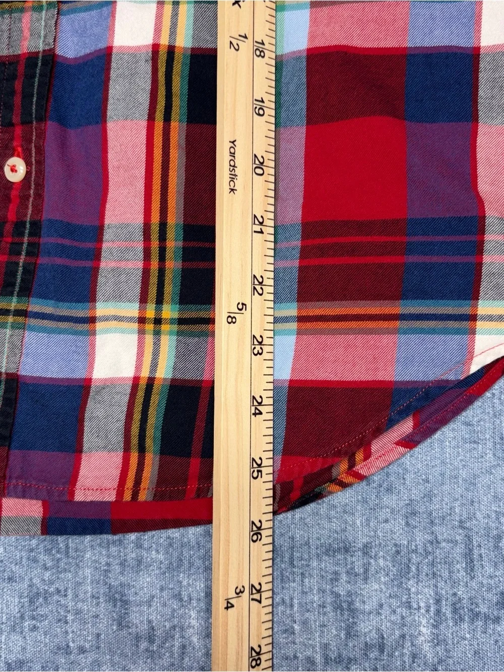Polo Ralph Lauren kids Plaid Button Down Shirt Red Blue Multi Color Long Sleeve